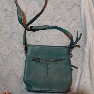 black rivet Tesla shoulder bag